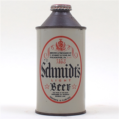 Schmidts Beer Cone Top GRAY ENAMEL 184-31