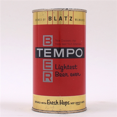 Blatz Tempo Beer Flat Top METALLIC 138-29