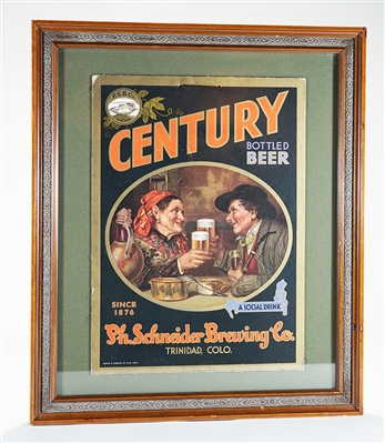 Century Bottle Beer Framed Sign