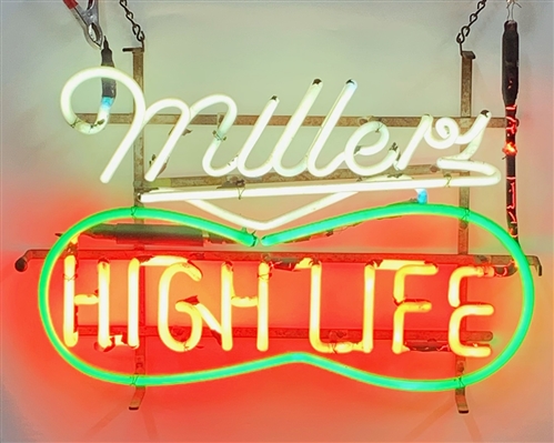 NABA LOT- Miller High Life PEANUT Neon Sign