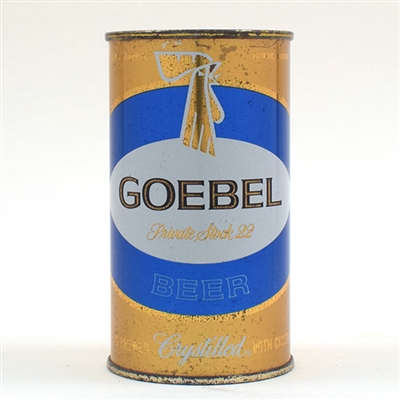 Goebel Beer CRYSTILLED AT BOTTOM Flat Top Black Logo 71-10