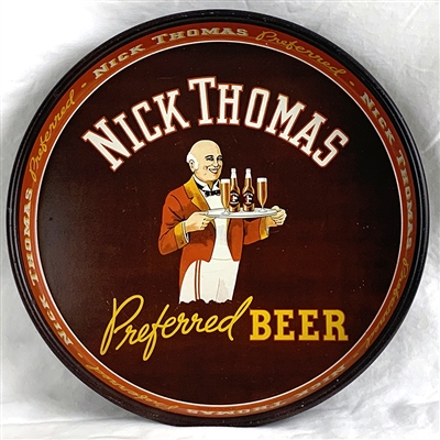 NABA LOT- Nick Thomas Preferred Beer Waiter Scene Advertising Tray