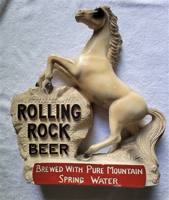 NABA LOT- Rolling Rock Back Bar Statue TOUGH Baley 361