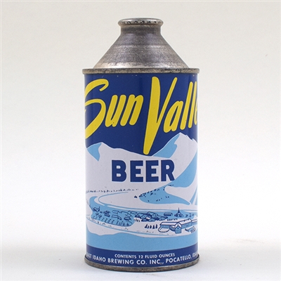 Sun Valley Beer Cone Top 4 Percent 186-12 NEAR PERFECT