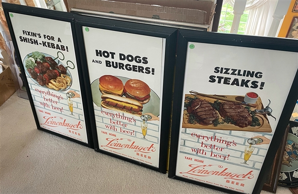 NABA LOT- Leinenkugel Shish-Kebab Burger Steaks Signs