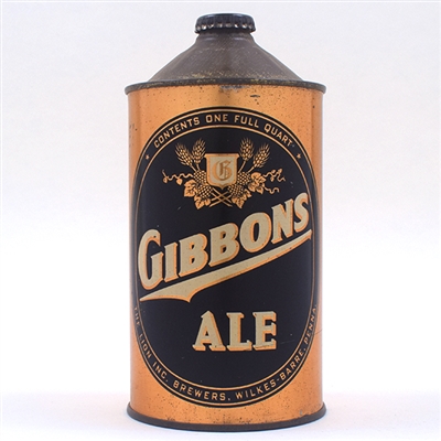 Gibbons Ale Quart Cone Top 210-2