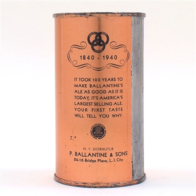 Ballantines Ale 1840-1940 Flat Top 33-8