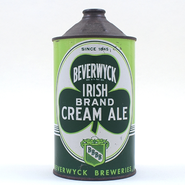 Beverwyck Irish Brand Cream Ale Quart Cone Top 203-4
