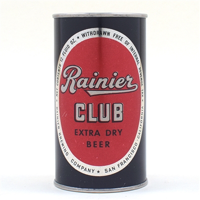 Rainier Club Beer Flat Top WITHDRAWN FREE 117-33