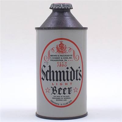 Schmidts Beer ENAMEL GRAY Cone Top 184-31