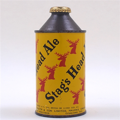 Stags Head Ale Canadian Cone Top