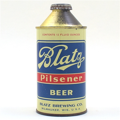 Blatz Pilsener Beer Cone Top 153-28