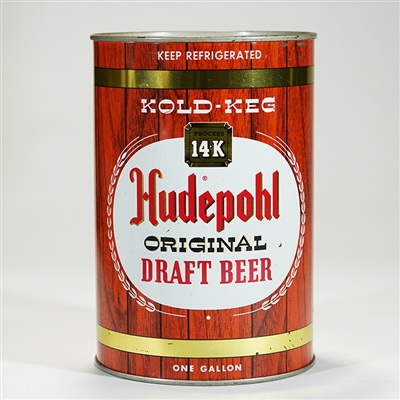Hudepohl Kold-Keg Original Draft Beer Gallon Can