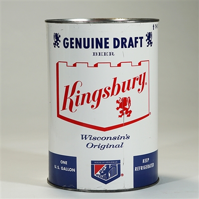 Kingsbury Wisconsin Original Genuine Draft Gallon Can