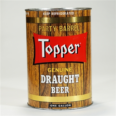 Topper Genuine Draught Beer Party Barrel Gallon