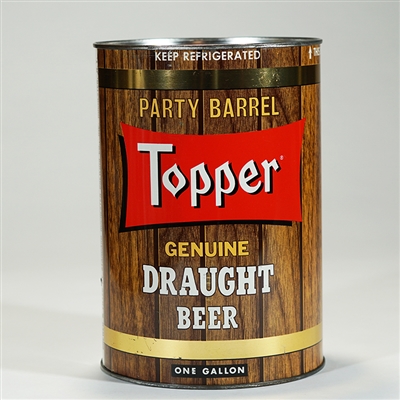 Topper Genuine Draught Beer Party Barrel Dk Brown Red
