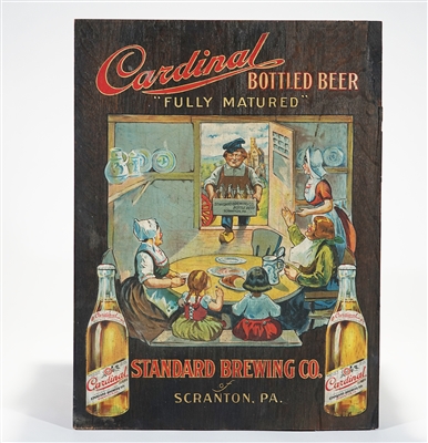 Cardinal Bottled Beer Meyercord Advertising Sign