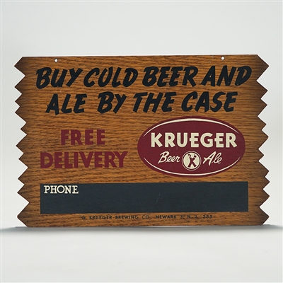 Krueger Beer Ale BY THE CASE FREE DELIVERY Sign