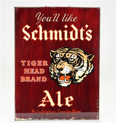 Schmidts Tiger Head Brand Ale Sign