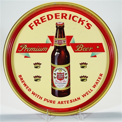 Fredericks Four Crown Special Beer Advertising Tray