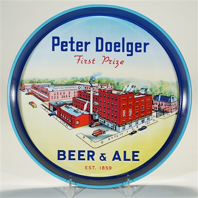 Peter Doelger Factory Scene Beer Advertising Tray