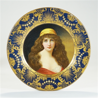Howell and King Perfection Beer Victorian Lady Vienna Art Plate