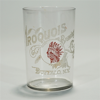 Iroquois Brewing Native American Indian Etched Glass