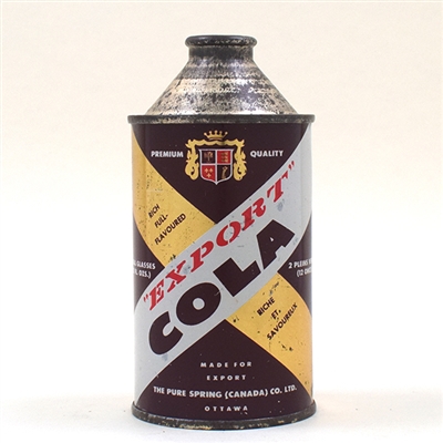 Export Cola Canadian Soda Cone Top