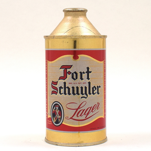 Fort Schuyler Beer Cone Top 163-19 TOUGH RED LETTER
