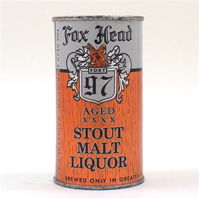 Fox Head Stout Malt Liquor Flat Top 66-19