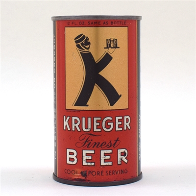 Krueger Beer Opening Instruction Flat Top 90-6