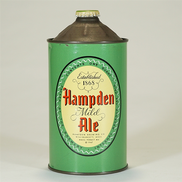 Hampden Mile Ale Quart Cone Top 211-14