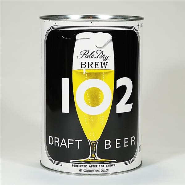 Brew 102 Pale Dry Draft Beer Gallon Can