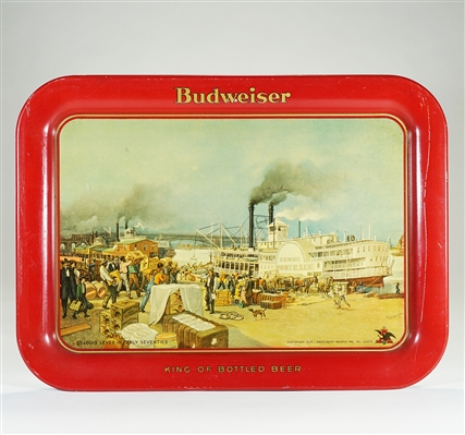 Budweiser St Louis Levee in Early 1870s Tray