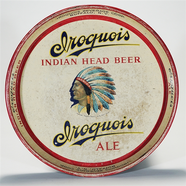 Iroquois Indian Head Beer Serving Tray