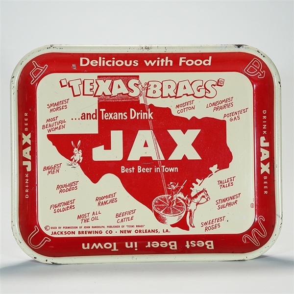 Jax Texas Brags Best Beer In Town Tray
