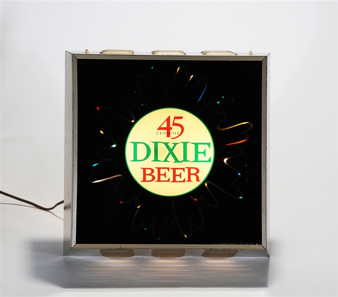 Dixie Genuine 45 Beer Spinner Motion Illuminated Sign