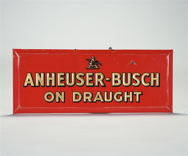 Anheuser-Busch On Draught Celluloid Over TOC Prismatic Sign