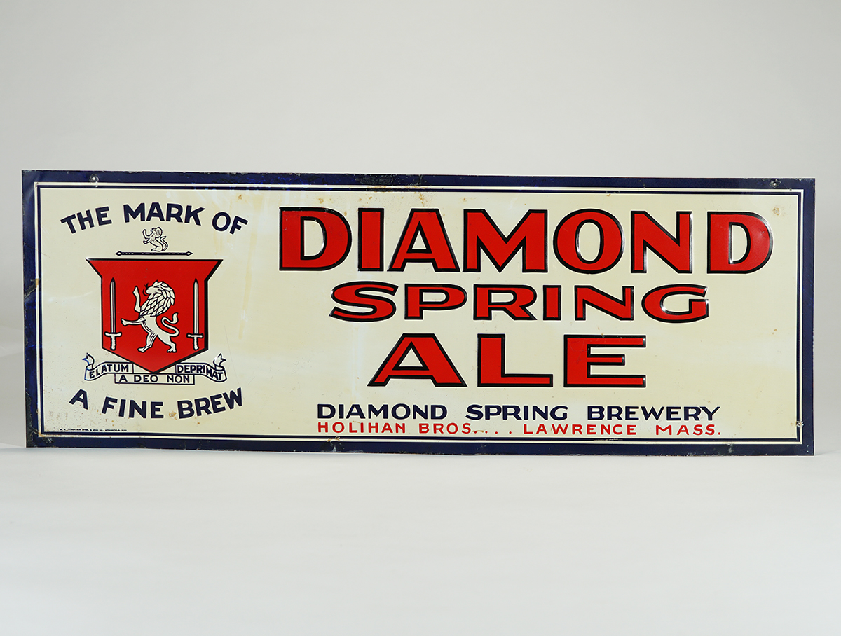 Diamond Spring Ale Embossed Tin Sign