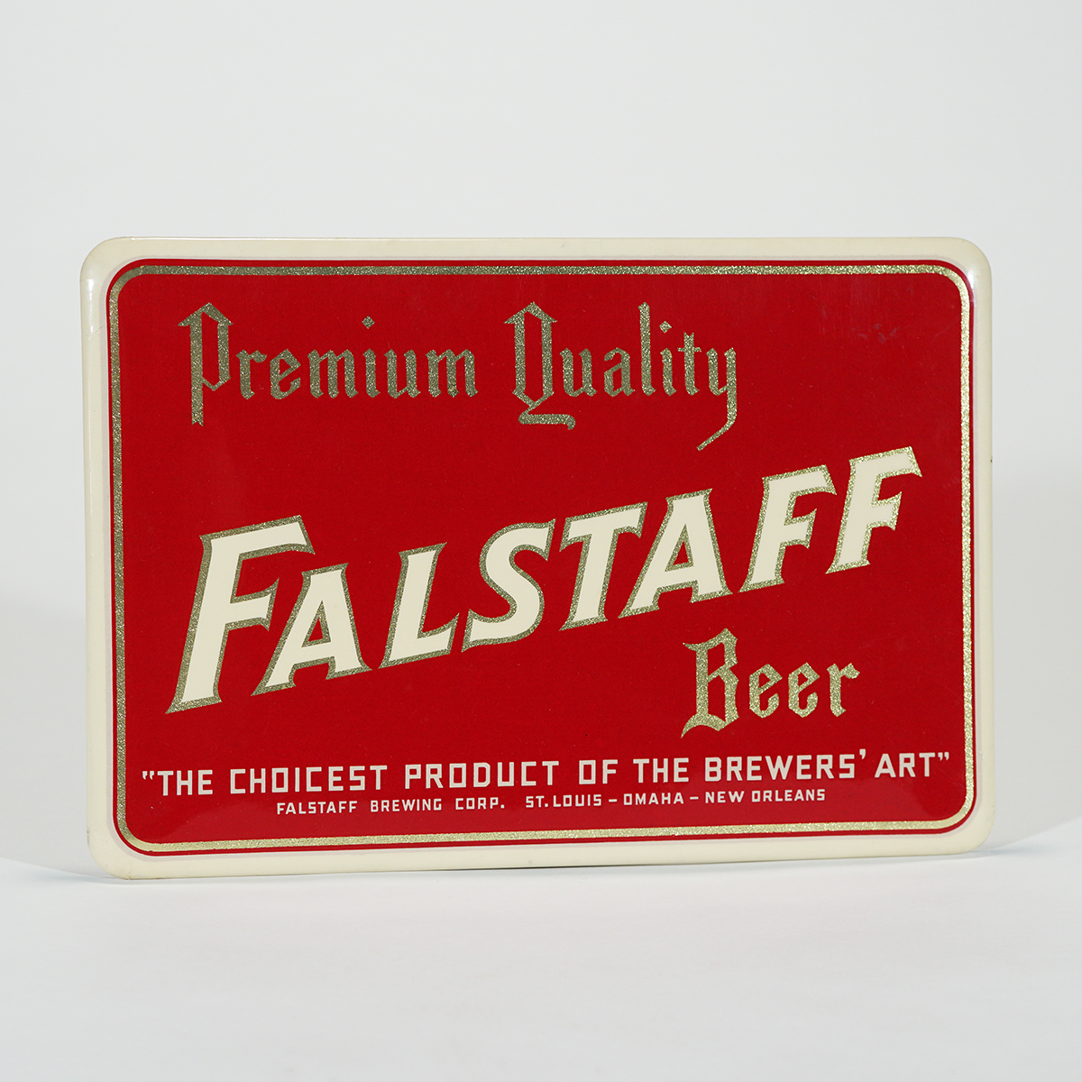 Falstaff Premium Quality Celluloid Over TOC Sign