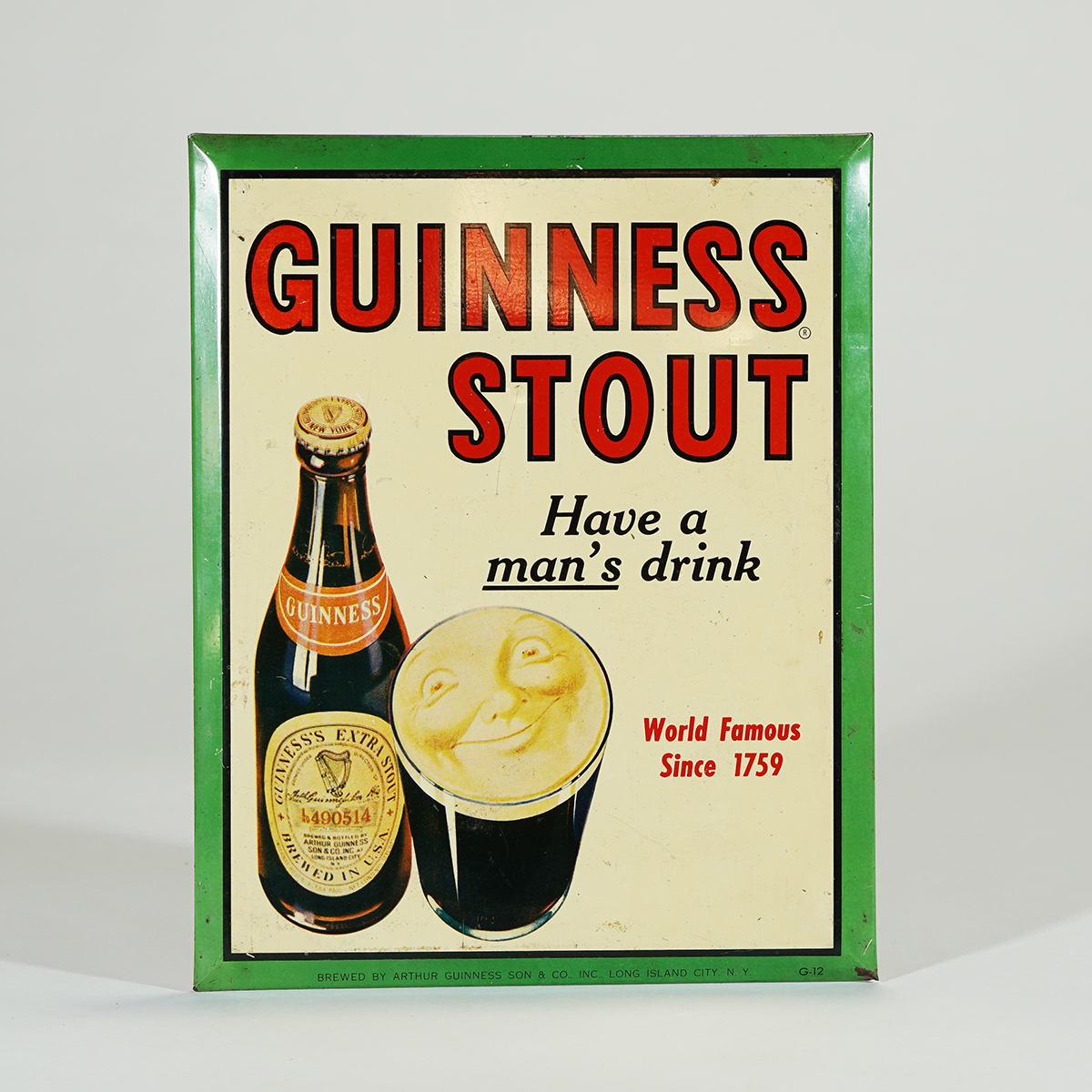 Guinness Stout Mans Drink TOC Sign