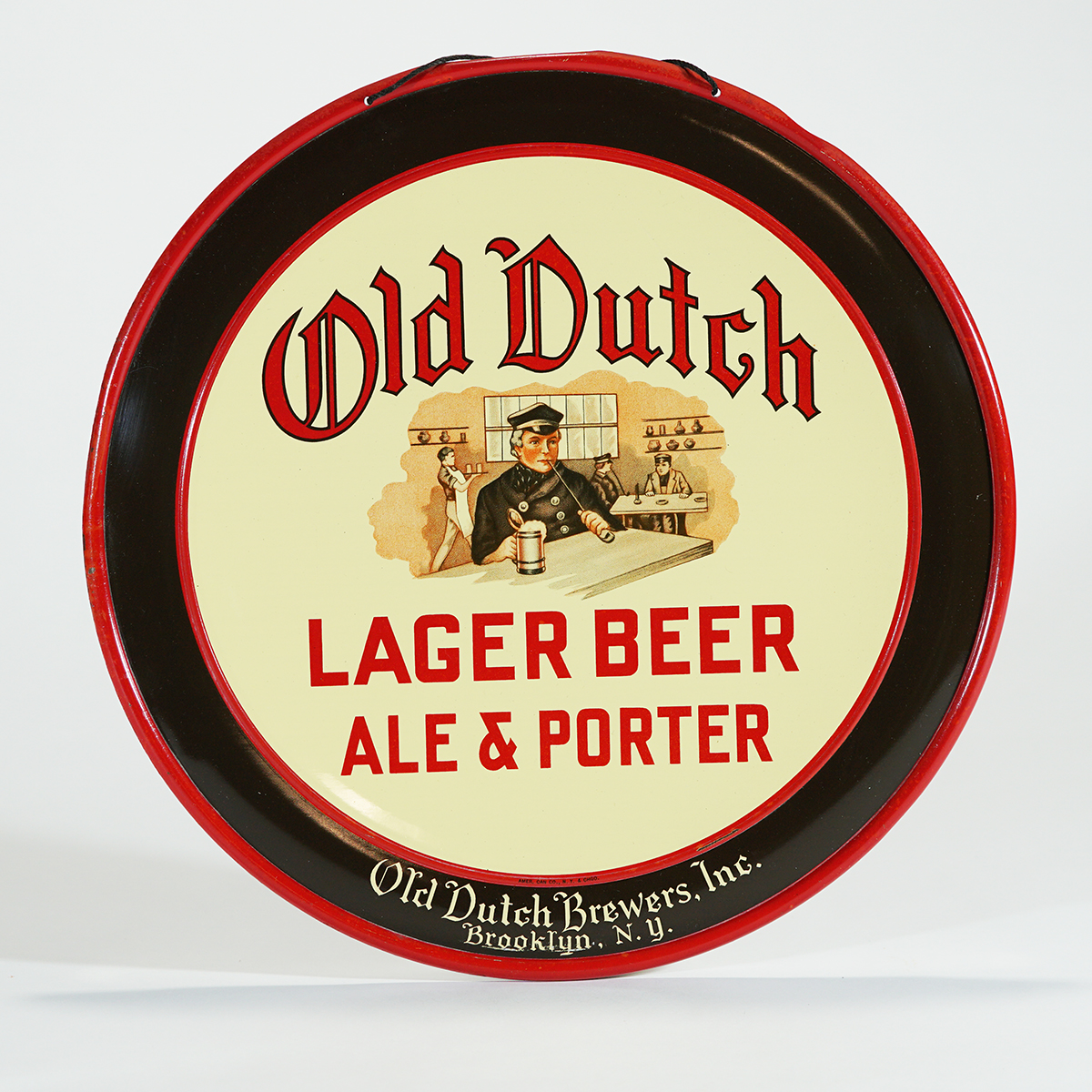 Old Dutch Lager Beer Ale Porter Tin Advertising Sign