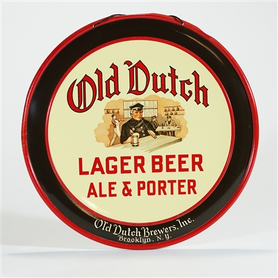 Old Dutch Lager Beer Ale Porter Tin Advertising Sign