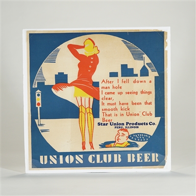 Union Club Beer Risque Signs Set of 3