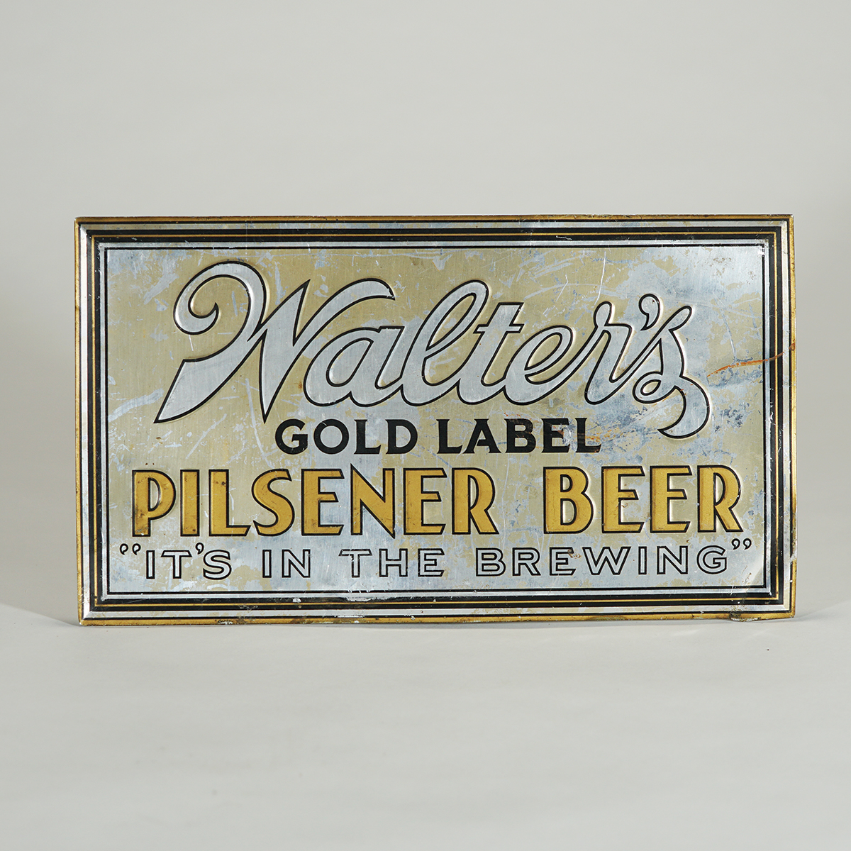 Walters Gold Label Pilsener Beer LEYSE Sign