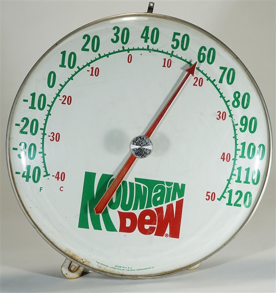 Mountain Dew Soda Advertising Thermometer