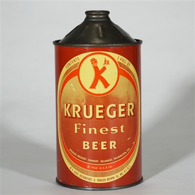Krueger Finest Quart BOTTLE CAN ON TRAY DELAWARE -UNLISTED-