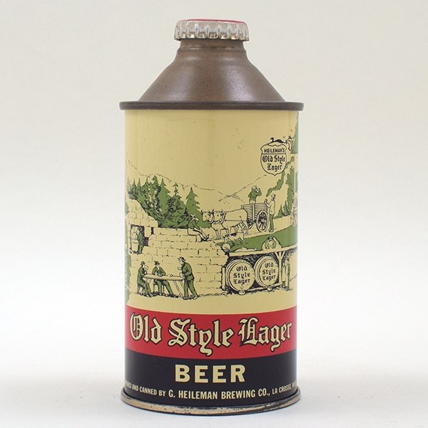 Old Style Heileman Beer Cone Top 177-17