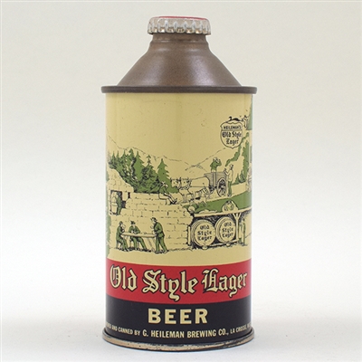 Old Style Heileman Beer Cone Top 177-17