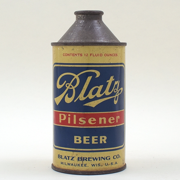 Blatz Pilsener Beer Cone Top 153-27